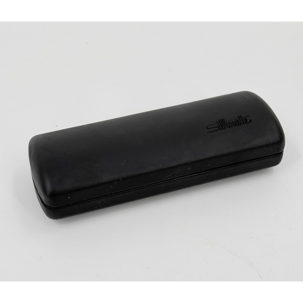 Silhouette Hard Clam Shell Black Eyeglasses ProtectiveCase 6 x 2.25 x 1.5 Inches
